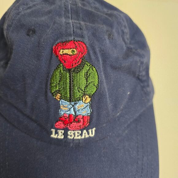 Le Seau Bear Embroidered Navy Baseball Cap – Adjustable, Streetwear - Picture 2 of 8